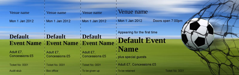 Design Football Match Event Tickets Template