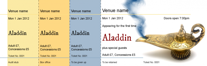 Design Aladdin Event Tickets Template
