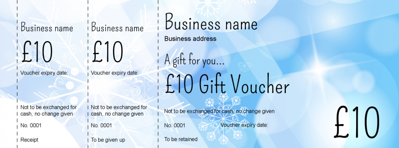 Design Blue Fizz Gift Vouchers Template