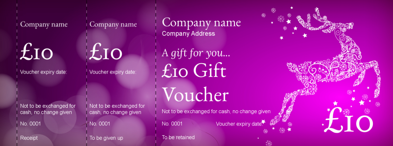 Design Christmas Jewel Gift Vouchers Template