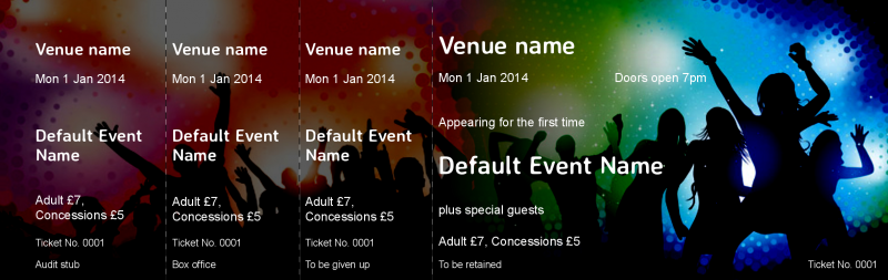 Design Club Night Event Tickets Template